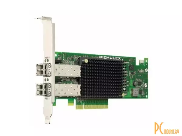(б/у) Emulex LPE12002 Dual Port 8 Gb Fibre Channel (8GFC) PCI-E Host Bus Adapter HBA
