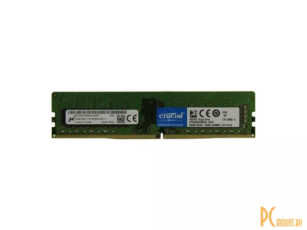 Память оперативная DDR4, 32GB, PC25600 (3200MHz), Crucial CT32G4DFD832A