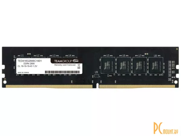 Память оперативная DDR4, 8GB, PC21300 (2666MHz), Team TED48G2666C1901