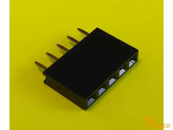 SMT 5 pin Разъем female, 2,54mm, для монтажа на печатную плату / Connector SMT 5 pin Female, 2,54mm, PCB Mounting