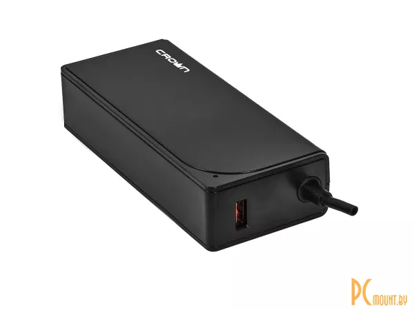 Универсальное зарядное устройство для ноутбука с USB QC3.0 Crown CMLC-6006 65W